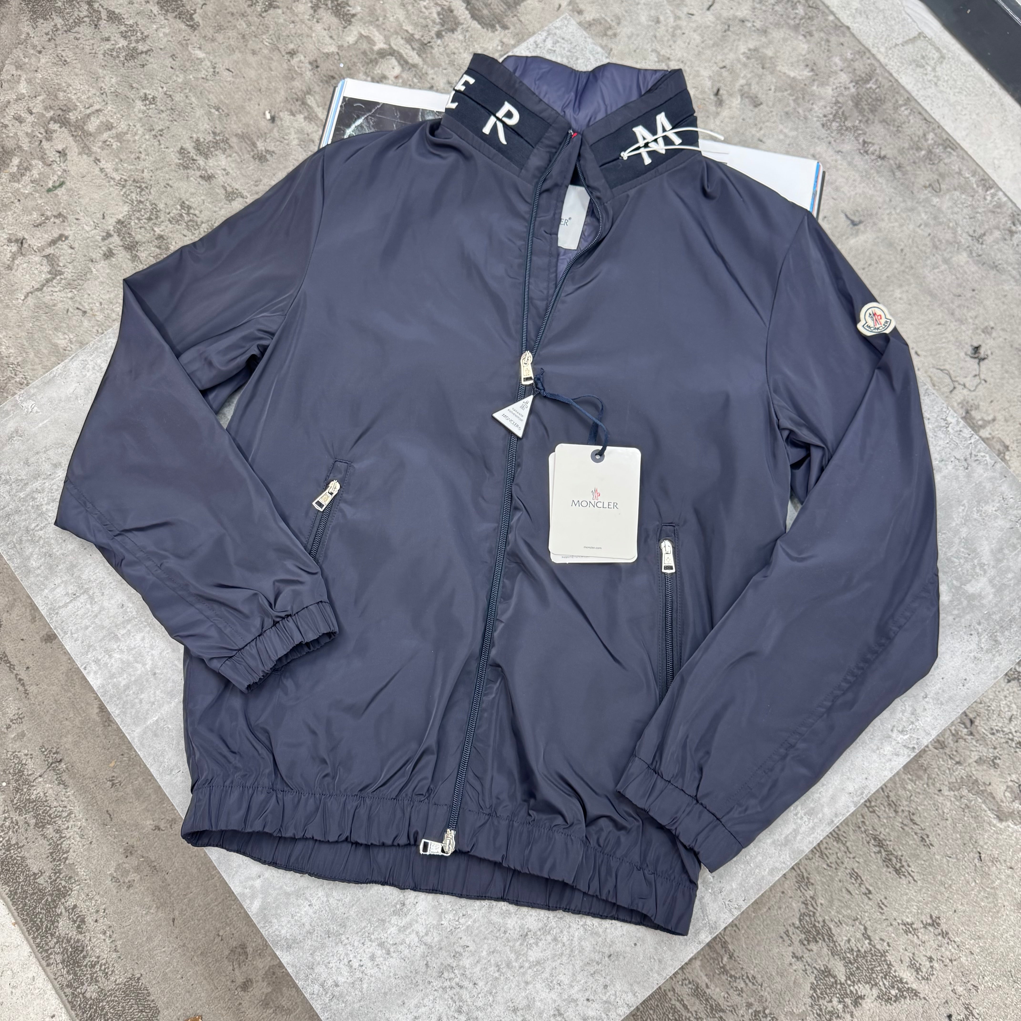 MNCLR - CONCEALED HOOD JACKET - NAVY