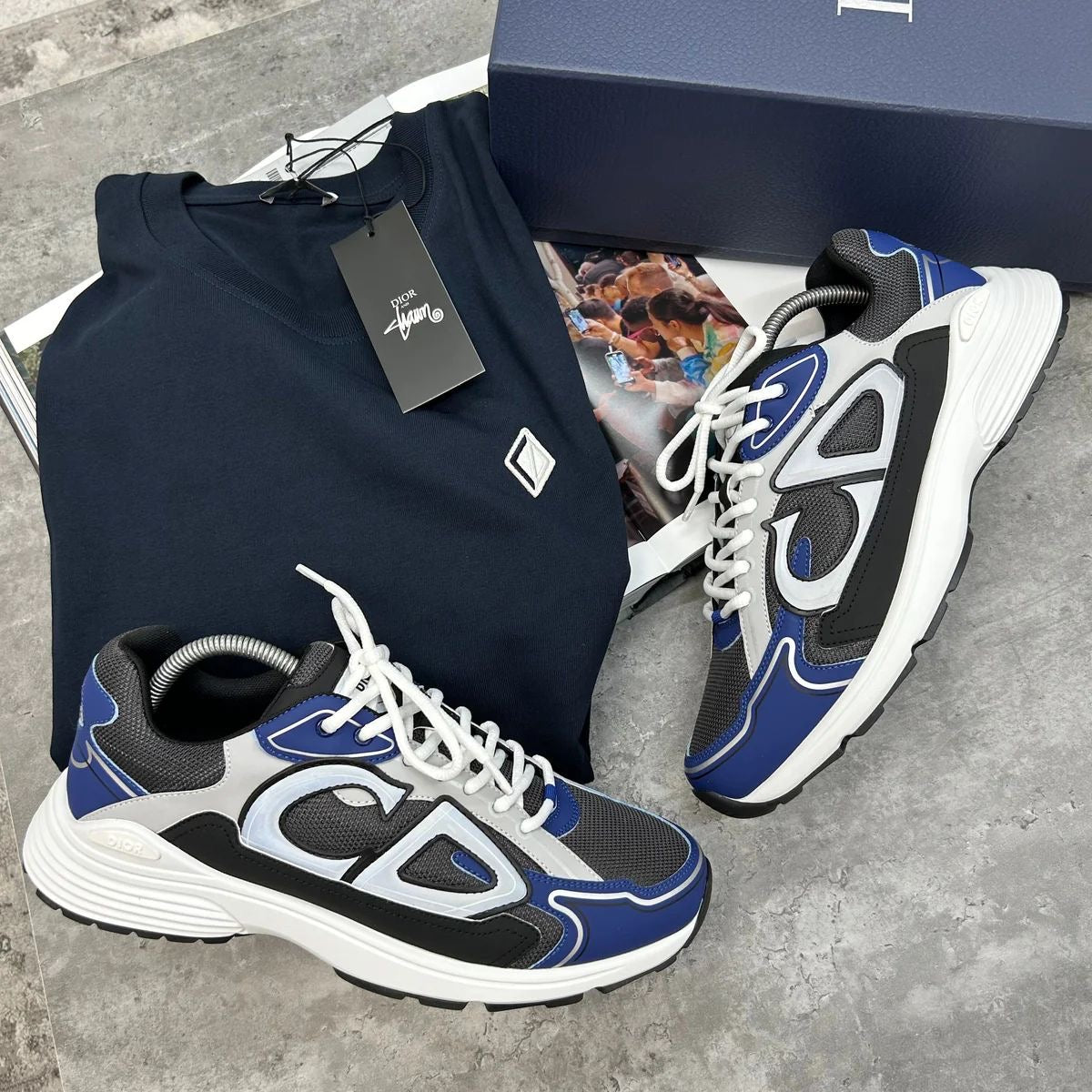 B30 - TRAINERS - NAVY/WHITE