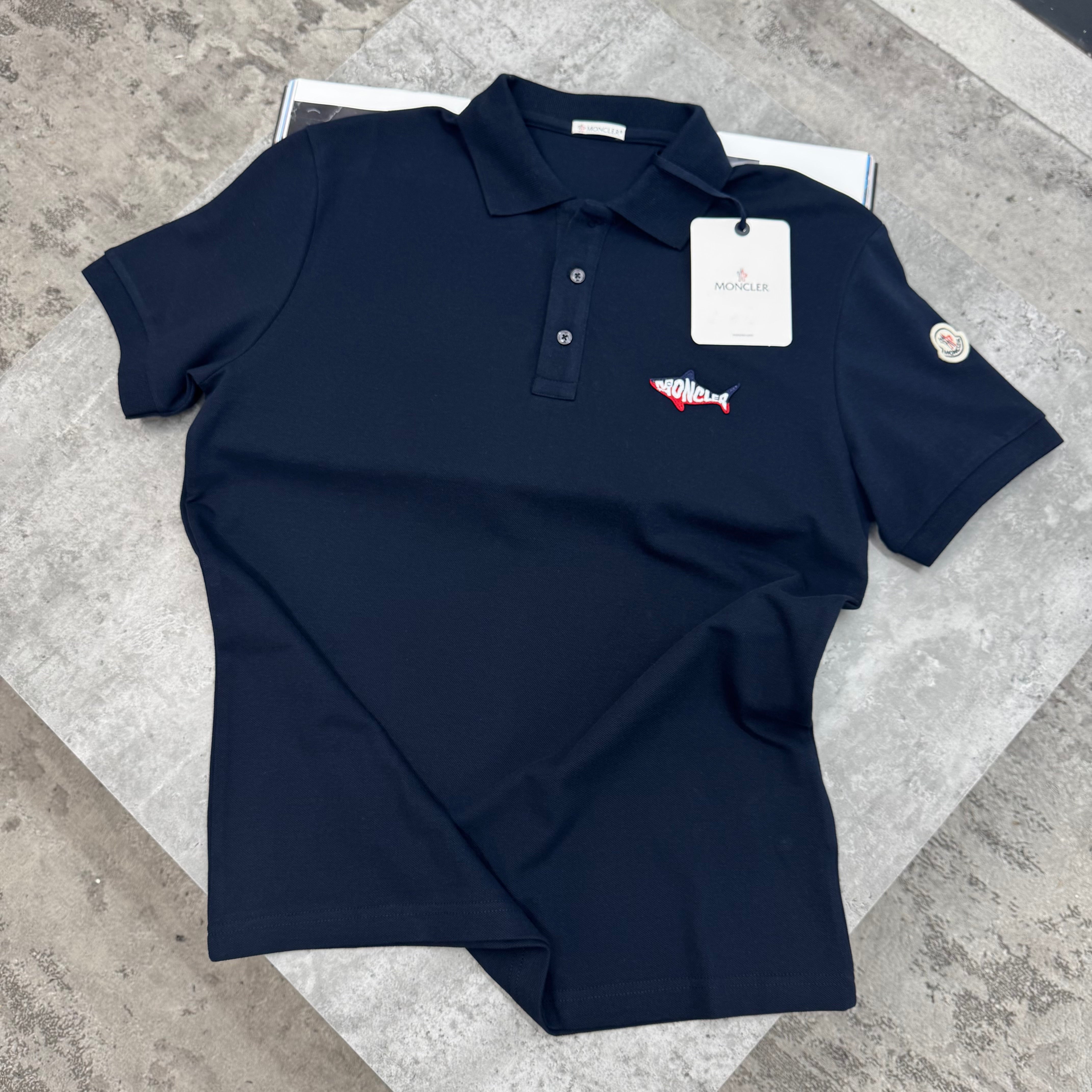 MNCLR - SHARK LOGO POLO - NAVY