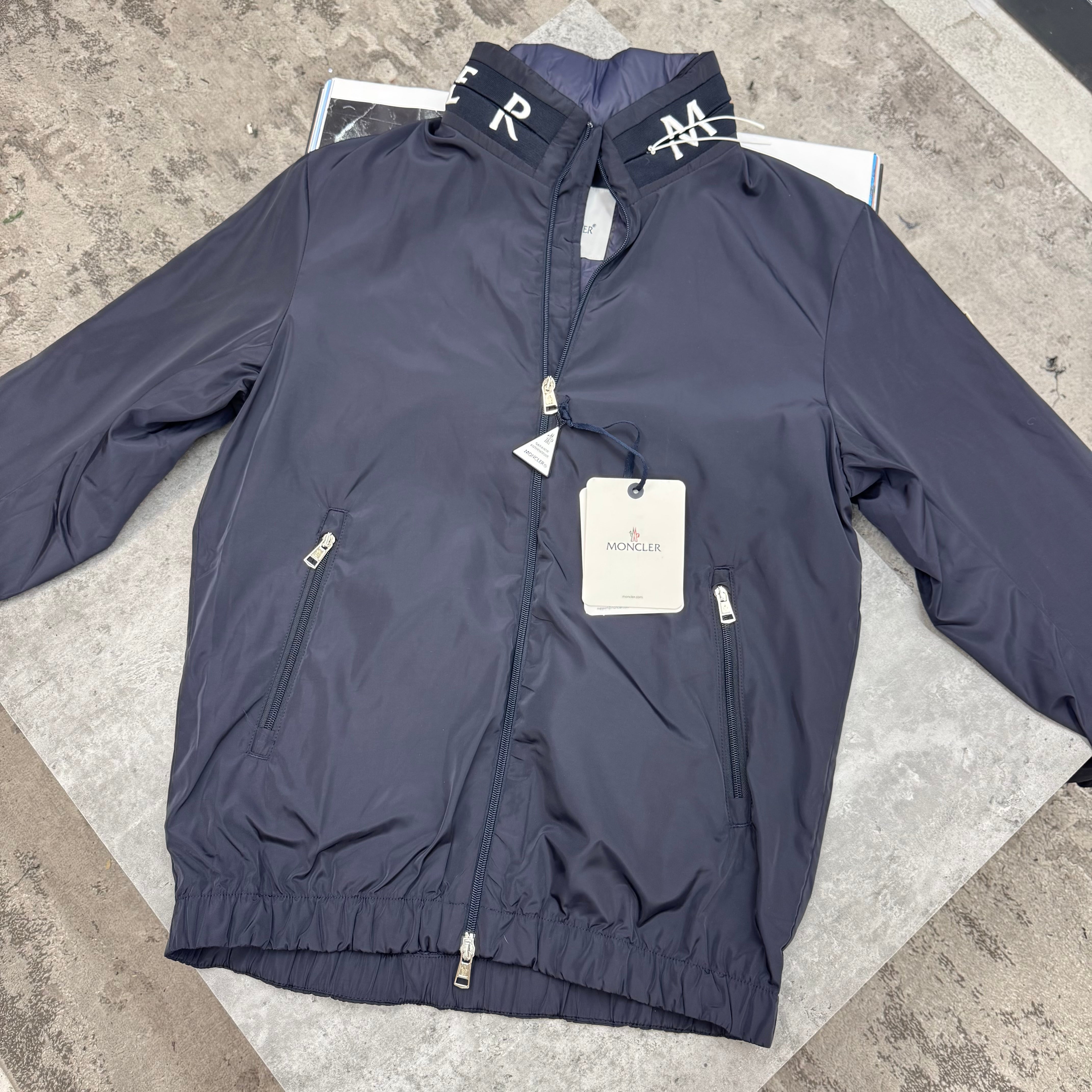 MNCLR - CONCEALED HOOD JACKET - NAVY