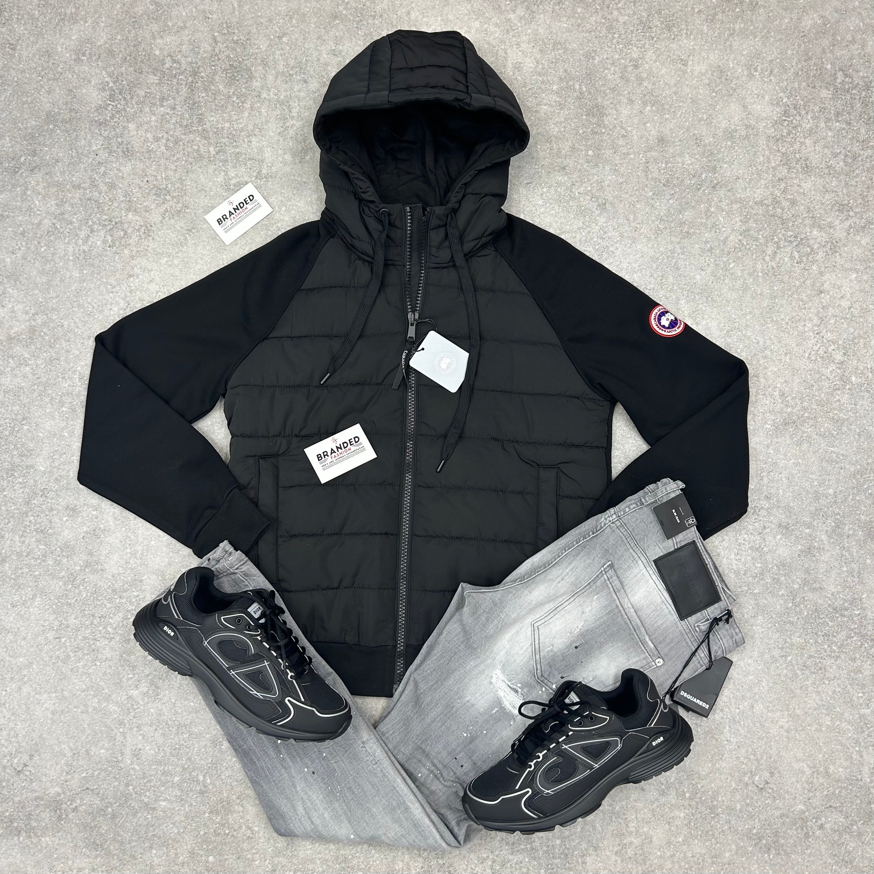 CG - HYBRIDGE HURON ZIP HOODIE - BLACK
