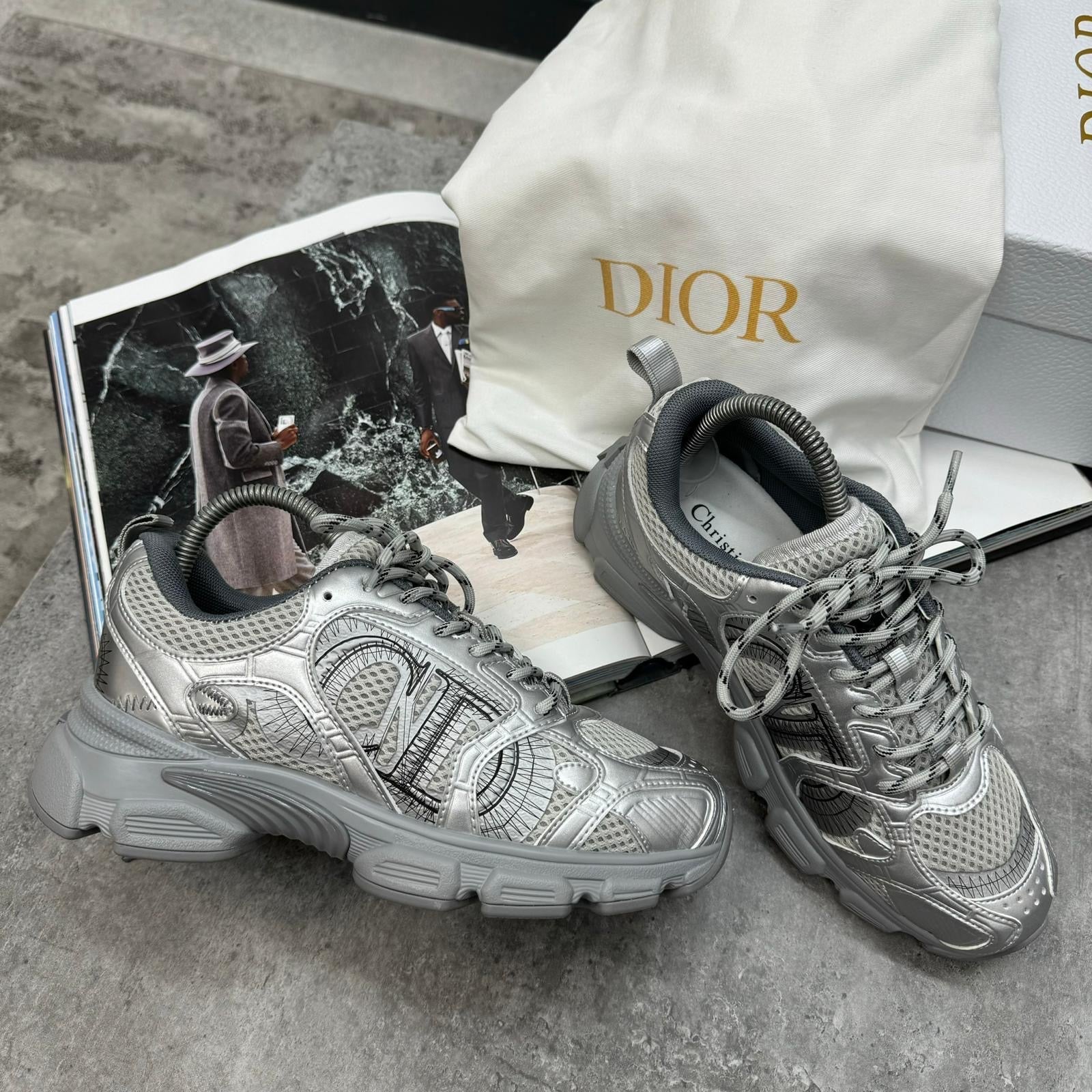 WOMENS CD CHRONO TRAINERS - SILVER